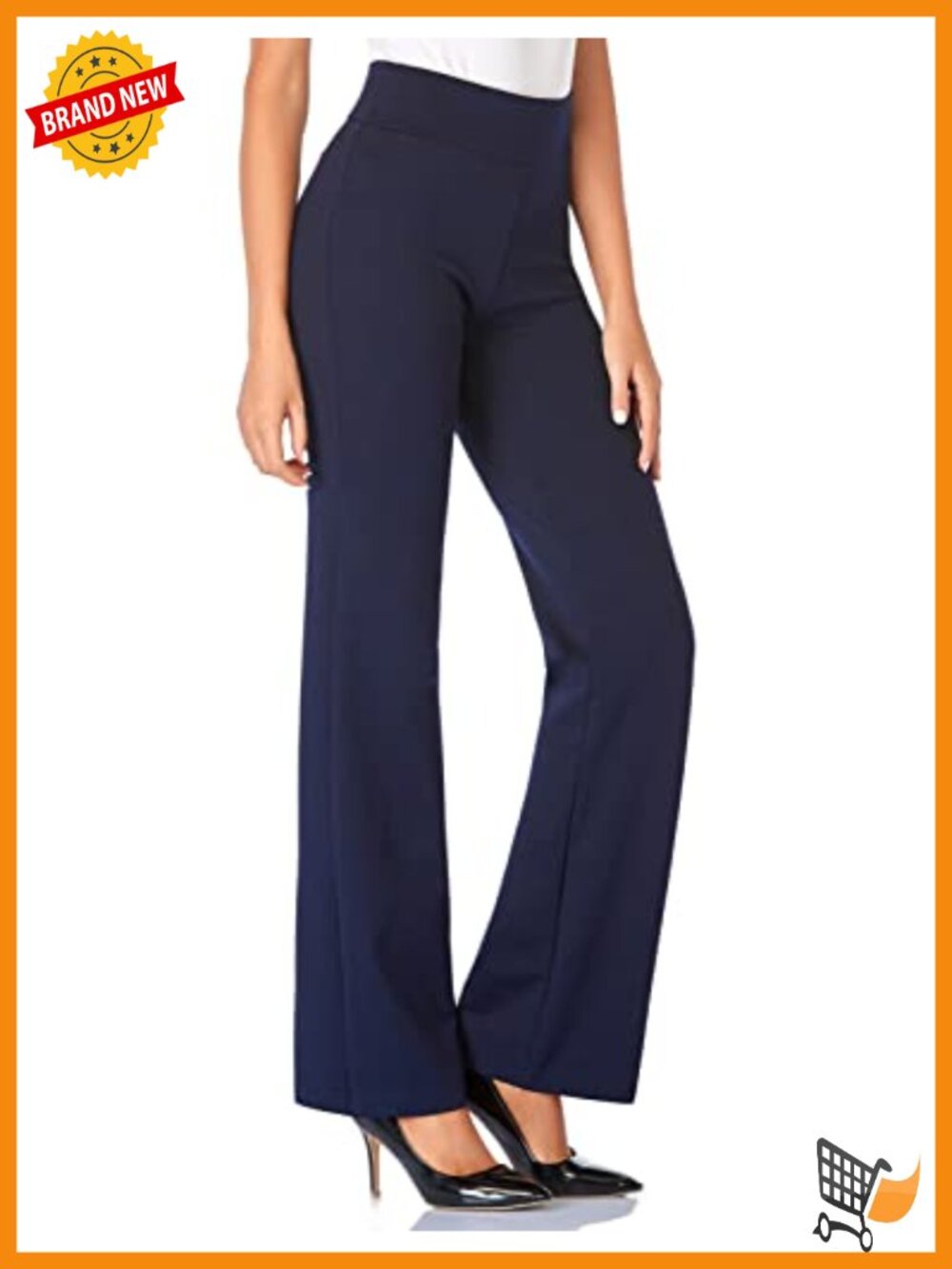 High Waist Stretchy Bootcut Dress Pants Tummy Control Business Casual Office